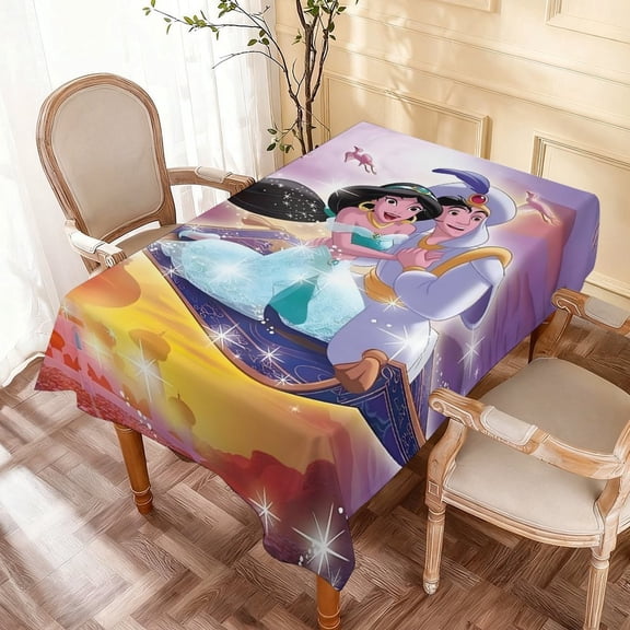 Theme square tablecloth has an iconic print, fits most tables, and is easy to care for perfect gifts for fans friends and family55" x 71"140*180cm