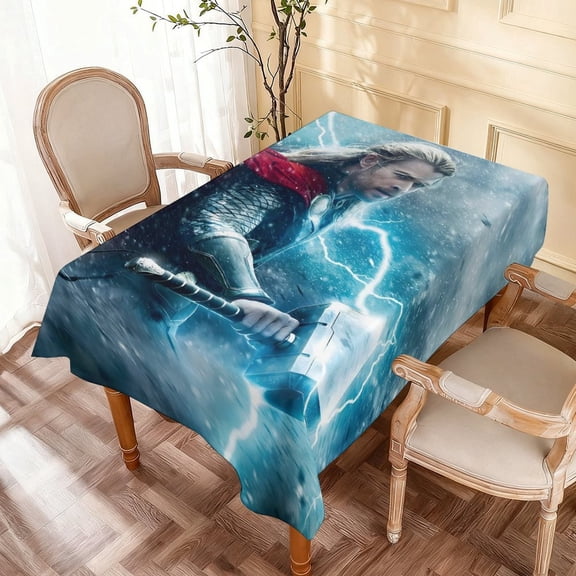 Theme square tablecloth has an iconic print, fits most tables, and is easy to care for perfect gifts for fans friends and family55" x 71"140*180cm