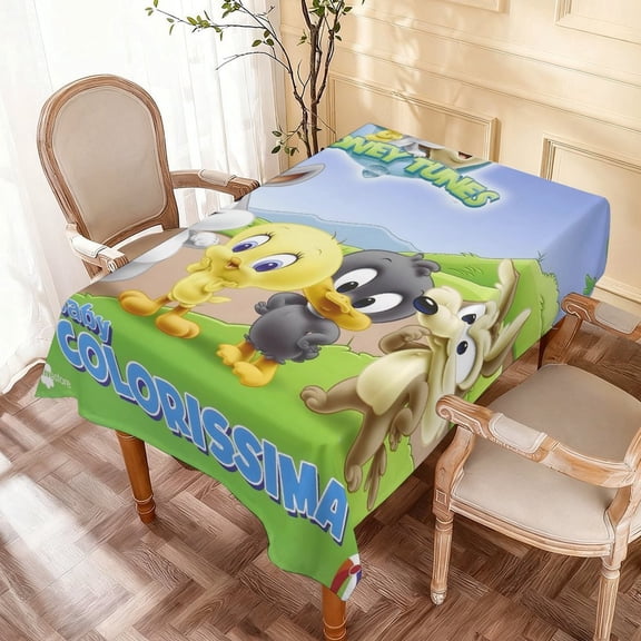 Theme square tablecloth has an iconic print, fits most tables, and is easy to care for perfect gifts for fans friends and family55" x 71"140*180cm