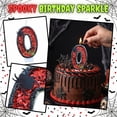thumbnail image 1 of Themed Birthday Party Supplies, Halloween Candle, Number 1 Candle Compatible Numeric Birthday Candle, Halloween Cake Decorations, Glitter Black and Red 0-Shaped Candle Perfect for, 1 of 6