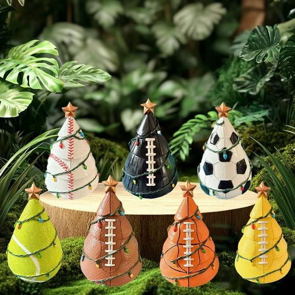 Themed Christmas Tree Decorations Desktop Holiday Ornaments Suitable For Family Holiday Parties Christmas Trees Christmas Atmosphere Gifts for Home Decor Basketball Theme