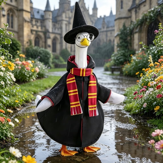 Themed Clothes for 23 Inch Porch Goose, Decorative Outfit Set for Garden Statue, Fun Dress Up Accessory for Seasonal and Holiday Lawn Displays