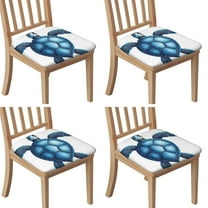 Themed Decorative Seat Covers for Dining Room Chairs Set Of 4,Stretch Printed Washable Chair Seat Cover with Elastic Ties and Button,Removable Waterproof Couch Cushion Covers