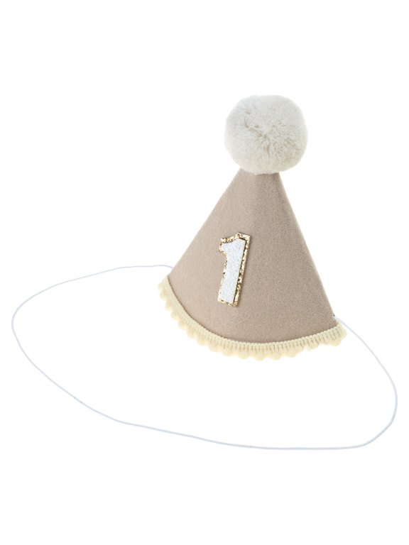 Themed First Birthday Party Hat for Baby Girls Boys, Felt Celebration Party Caps for 1 Year Birth Celebration