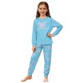 thumbnail image 1 of Themed Kids Pajama Cozy Holiday Print Loungewear For Girls Festive Family Sleepwear Soft Two Piece Outfit, 1 of 7