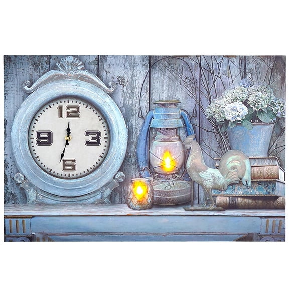 Themed Lighted Clock Wall Art