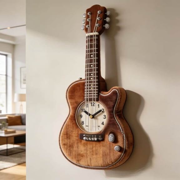 Themed Wall Clock For Music Lovers – Customizable Design To Enhance Home Quiet Quartz Movement Unique Idea Clock Home Decor