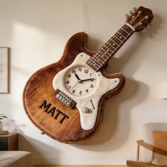 Themed Wall Clock For Music Lovers – Customizable Design To Enhance Home Quiet Quartz Movement Unique Idea Clock Home Decor