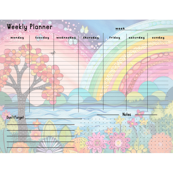 Themed Weekly Planner. Spring Theme.