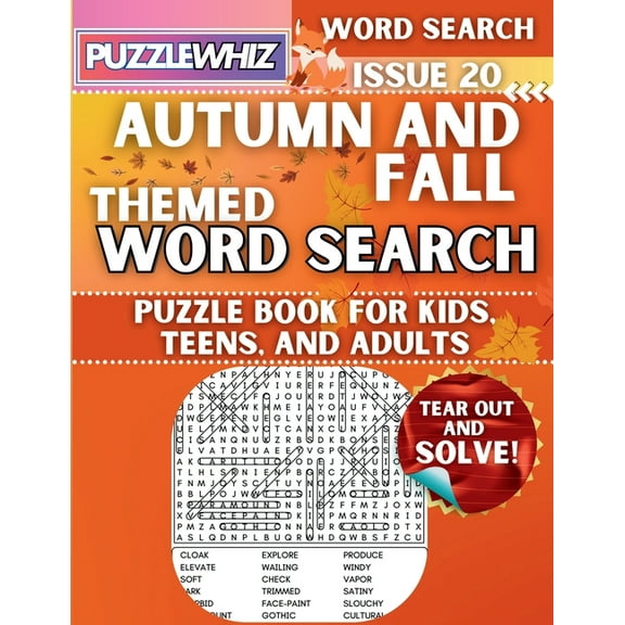 Themed Word Search Puzzles Autumn and Fall - Themed Word Search - Fun & Educational Puzzles for Kids, Teens, and Adults (Large Print Edition): Feat, Book 2, (Paperback)