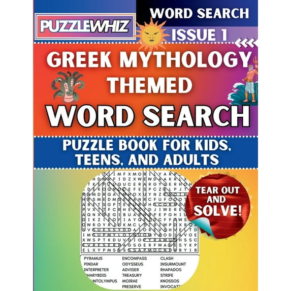 Themed Word Search Puzzles Greek Mythology: Featuring Engaging Themed Word Search Puzzles with Solutions (Issue 1), Book 2, (Paperback)