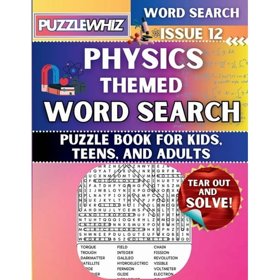 Themed Word Search Puzzles Physics - Themed Word Search - Fun & Educational Puzzles for Kids, Teens, and Adults (Large Print Edition): Featuring En, Book 2, (Paperback)