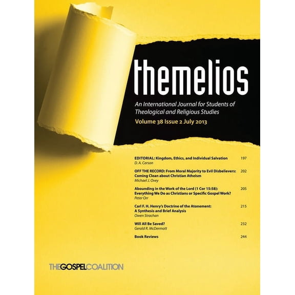 Themelios: Themelios, Volume 38, Issue 2 (Paperback)