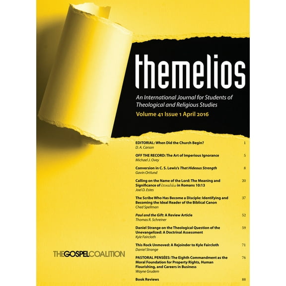 Themelios: Themelios, Volume 41, Issue 1 (Paperback)