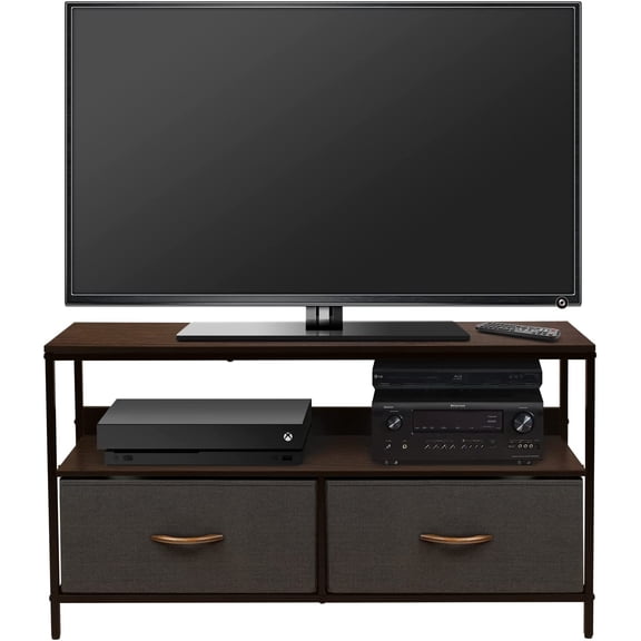 Themis TV Stand Dresser with 2 Drawers - Television Riser Chest with Storage - Bedroom, Living Room, Closet, & Dorm Furniture