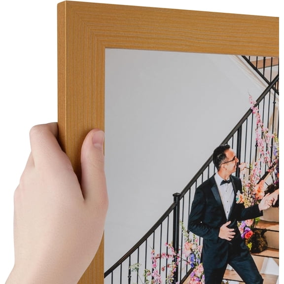 Themis29x37 Inch Gold Picture Frame, This 1.25 Inch Custom Poster Frame is Classic Gold - Comes with Economy Acrylic and Corrugated Backing (2WOM0066-76808-YGLD-29x37)