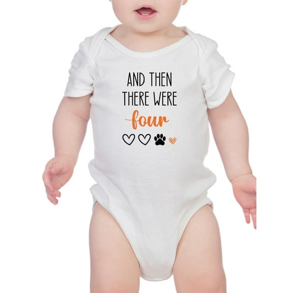 Then There Were Four Bodysuit Infant -Smartprints Designs,  12 Months