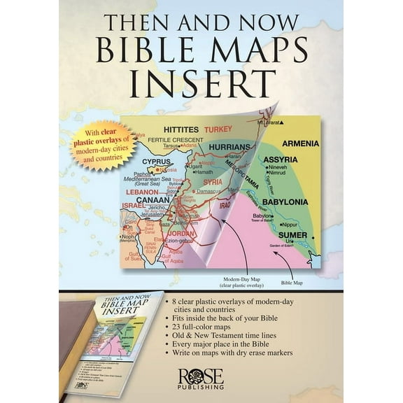 Then and Now Bible Maps Insert, (Paperback)