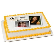 Then and Now Edible Cake Topper Image Add Photo Frame