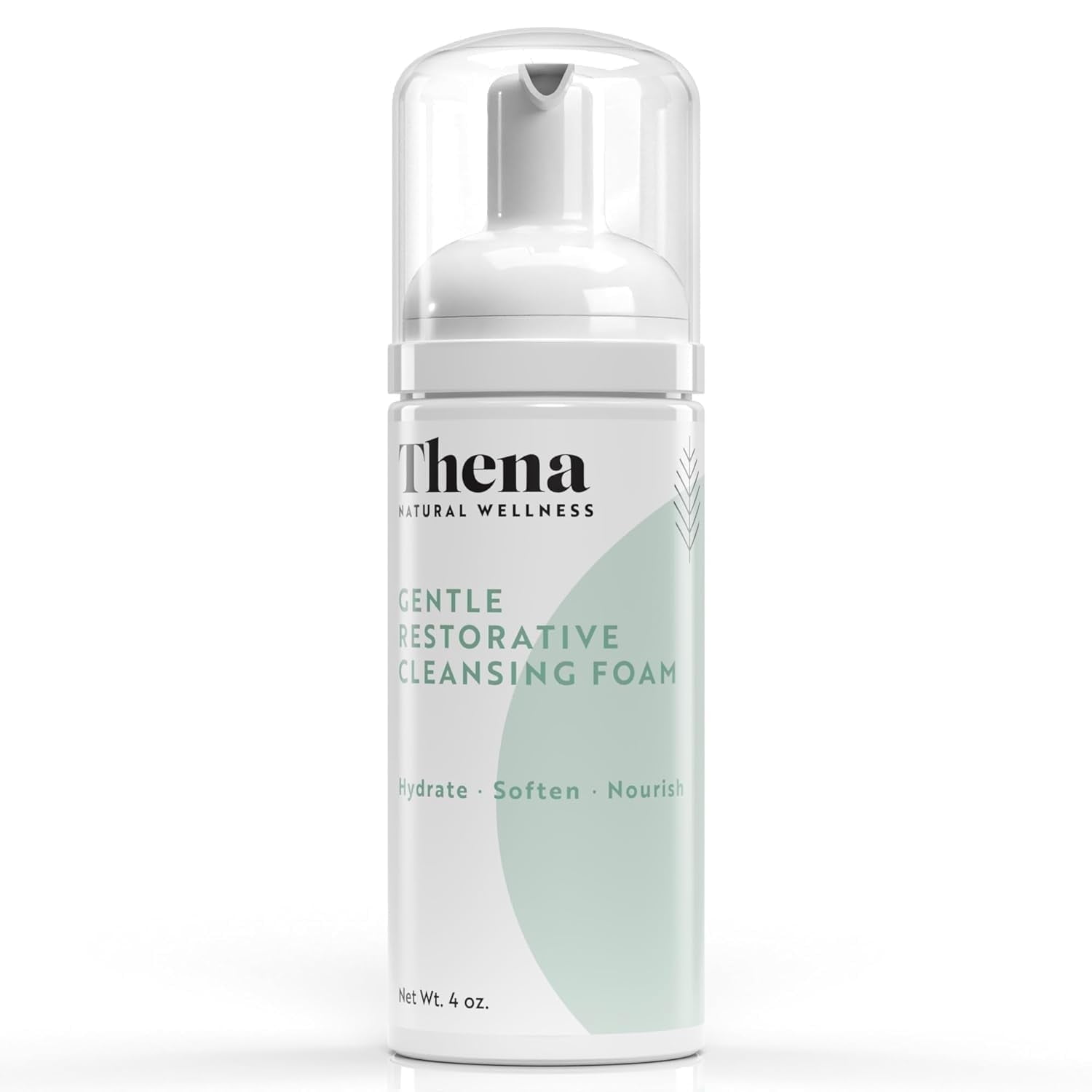 Thena Natural Wellness Foaming Cleanser Hydrating & Soothing for Sensitive, Dry Skin 4 oz