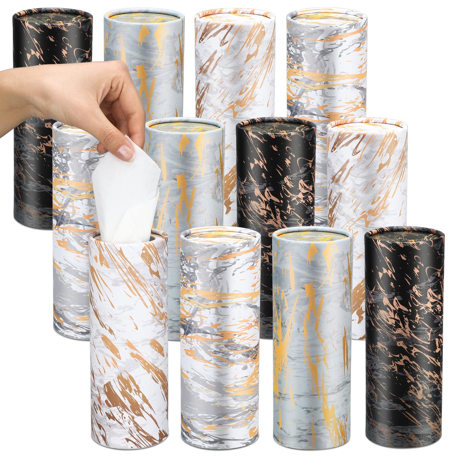 12 Pack Car YPF5 Tissues Cylinder with Facial Tissues Bulk Car
