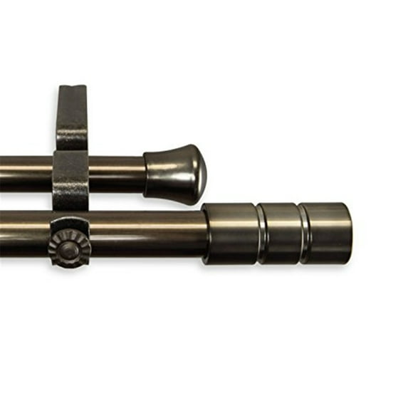 Theo 13/16" Double Curtain Rod-Color:Antique Brass,Size:48-84"