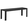 thumbnail image 1 of Theo 53 Inch Outdoor Bench, Black Aluminum Frame, Plank Style Seat Surface- Saltoro Sherpi, 1 of 5
