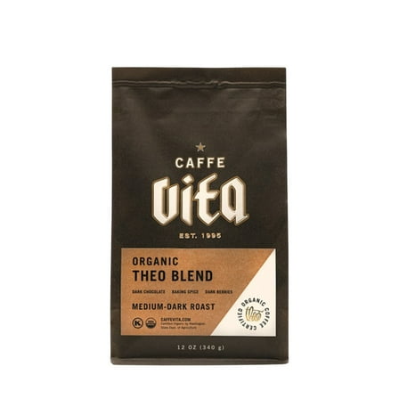 Theo Blend - Roasted by Caffe Vita - Whole Bean Coffee - 12 Ounce Bag