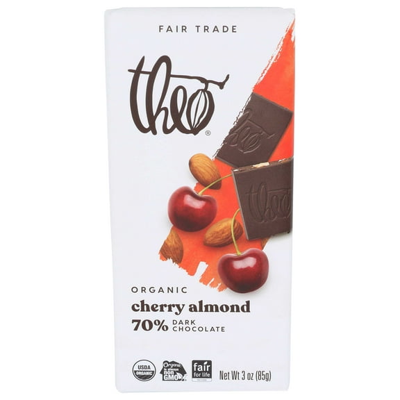 Theo Chocolate Pure Organic Dark Chocolate Bar, 70% Cacao, 12 Pack | Vegan, Fair Trade
