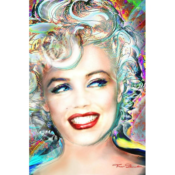 Theo Danella- Marilyn Monroe Electric Poster By Theo Danella - 24x36