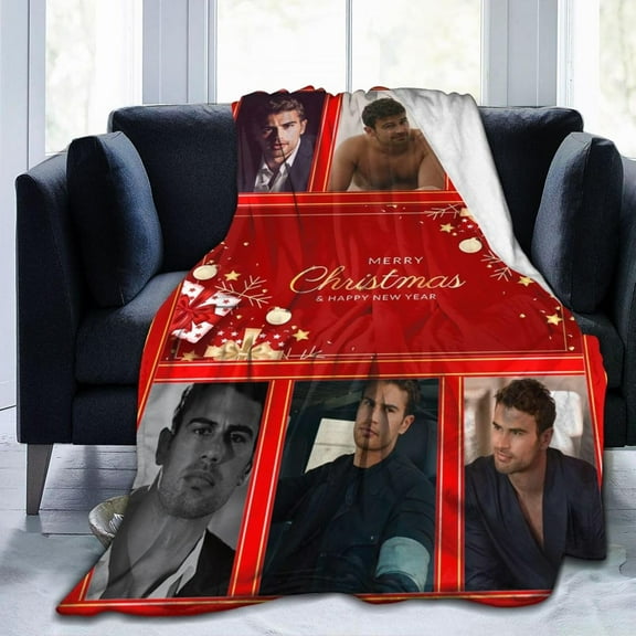 Theo James Fleece Blanket for Couch - Chrismas Throw Blanket Lightweight Theo James Merch Super Soft Cozy Luxury Bed Blanket Microfiber and Throws for Sofa