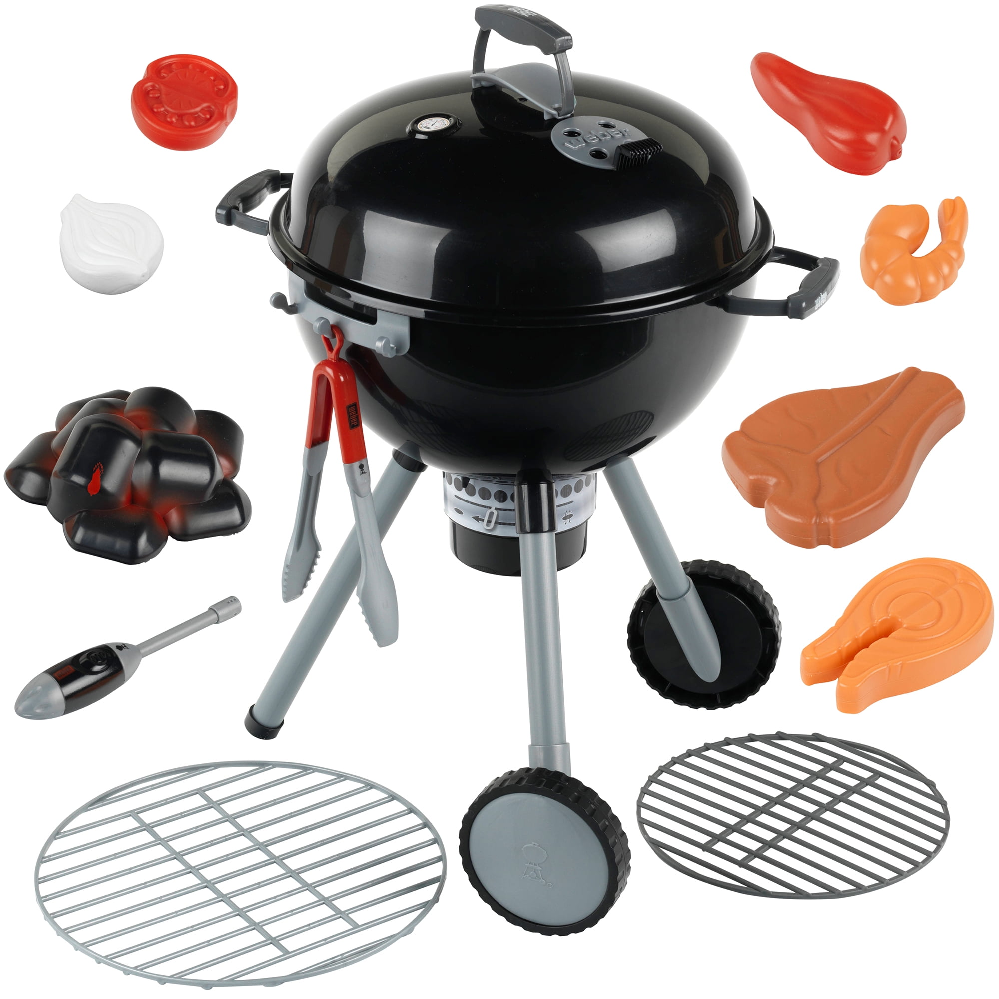 Theo Klein Pretend Play Weber Grill Cooking Set, Black 
