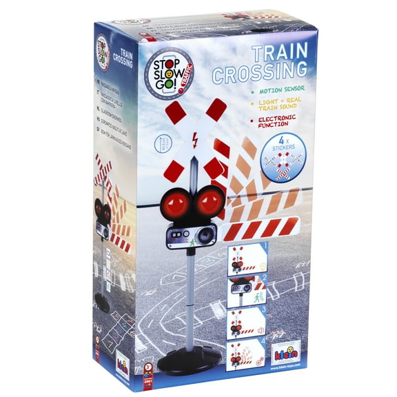 Theo Klein: Train Crossing Traffic Light Cycle - Electronic Function, Motion Sensor, Light & Sound, 31.5 x 18", Ages 3+