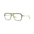 thumbnail image 1 of Theo Men's Francium 184 Capulet Olive Rectangular Metal Frame Eyeglasses With Olive Green Finish Green, 1 of 1