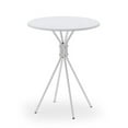 thumbnail image 1 of Theo Round Side Table with Crossed Legs, White, 1 of 1