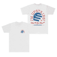 thumbnail image 1 of Theo Von I'm Upstairs Merch - Cotton Short Sleeve Printed T-Shirt, Streetwear for Men & Women,S,White, 1 of 5