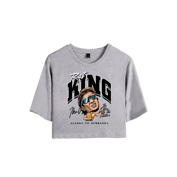 Theo Von Merch Alaska to Nebraska Crop Top T-shirt Suits Girls Women Short Sleeve Tee