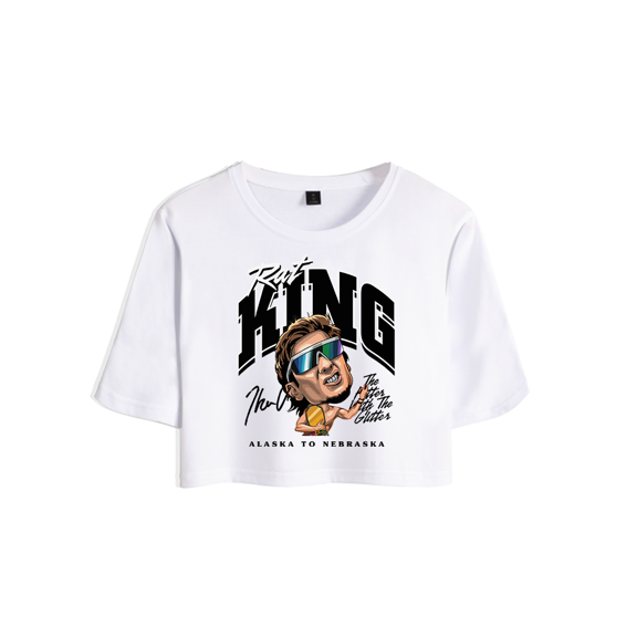 Theo Von Merch Alaska to Nebraska Crop Top T-shirt Suits Girls Women Short Sleeve Tee