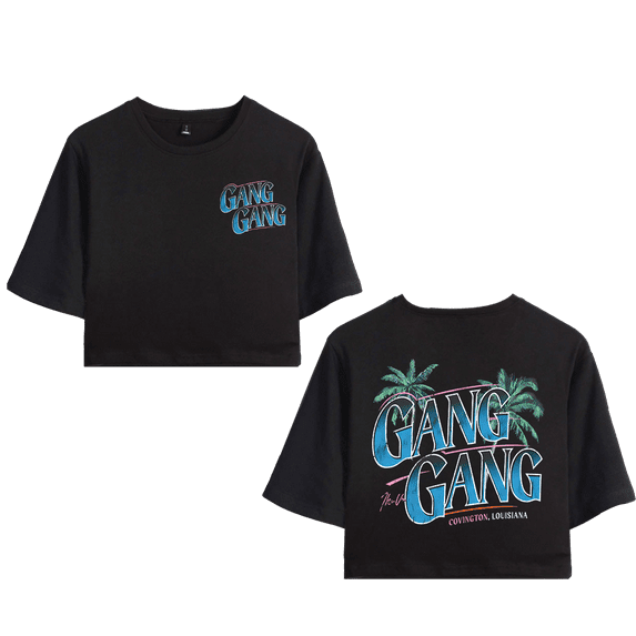 Theo Von Merch Gang Gang Crop Top Baby T-shirt Suits Girls Women Fashion Short Sleeve Tee