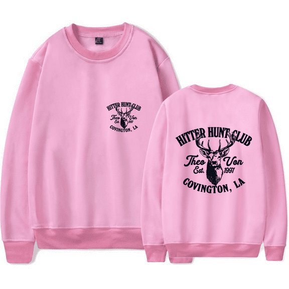 Theo Von Merch Hitter Hunt Club Sweatshirt Crewneck Men Women Long Sleeve Hoodie Pullover Top
