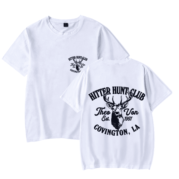 Theo Von Merch Hitter Hunt Club T-shirt Fashion t shirt Men Women Short Sleeve Tee Crewneck Top