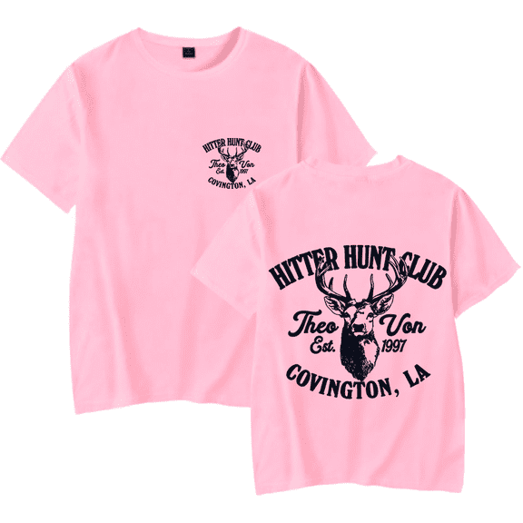 Theo Von Merch Hitter Hunt Club T-shirt Fashion t shirt Men Women Short Sleeve Tee Crewneck Top