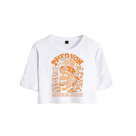 Theo Von Merch Return Of The Rat Logo Crop Top Baby T-shirt Suits Girls Women Short Sleeve Tee