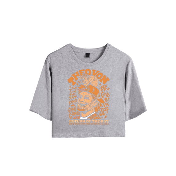 Theo Von Merch Return Of The Rat Logo Crop Top Baby T-shirt Suits Girls Women Short Sleeve Tee