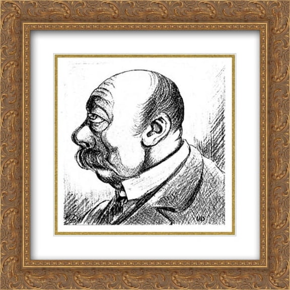 Theo van Doesburg 2x Matted 20x20 Gold Ornate Framed Art Print 'Don Juan'