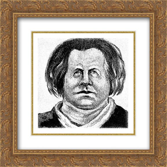 Theo van Doesburg 2x Matted 20x20 Gold Ornate Framed Art Print 'Querido'