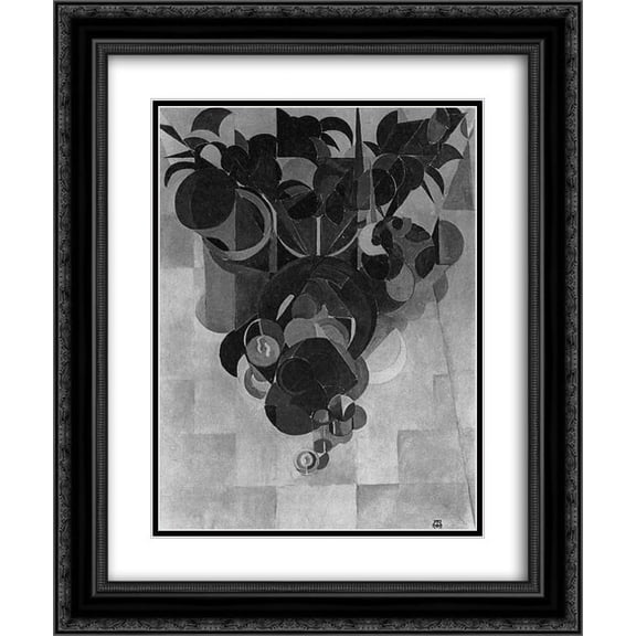 Theo van Doesburg 2x Matted 20x24 Black Ornate Framed Art Print 'Composition IV (Still life)'