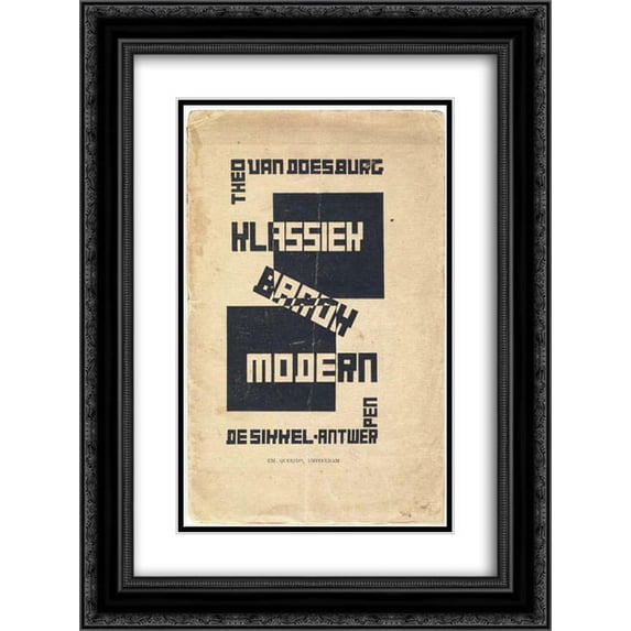 Theo van Doesburg 2x Matted 20x24 Black Ornate Framed Art Print 'Cover of Classic, Modern, Baroque'