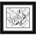 thumbnail image 1 of Theo van Doesburg 2x Matted 22x20 Black Ornate Framed Art Print 'Architectural Analysis', 1 of 2
