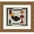 thumbnail image 1 of Theo van Doesburg 2x Matted 22x20 Gold Ornate Framed Art Print 'Still Life (Composition V)', 1 of 2